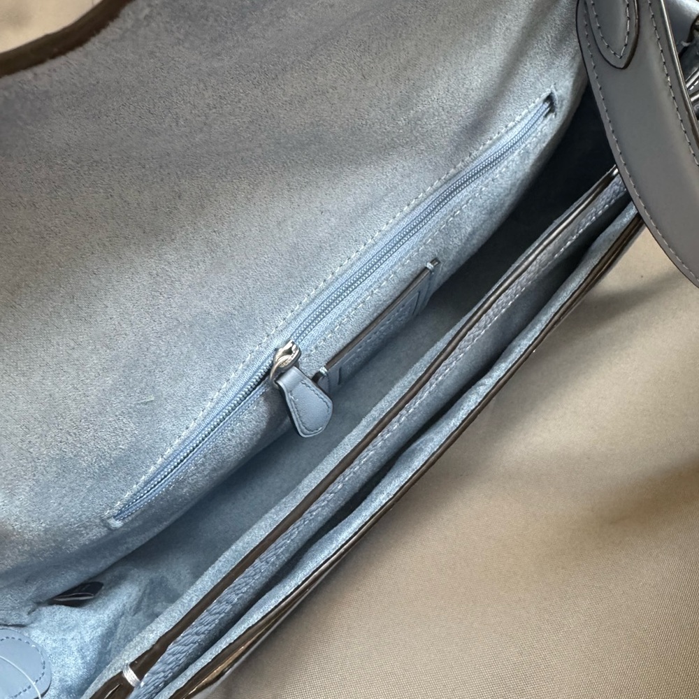 Coach Light Blue and Beige Crossbody Bag - Picture 4 of 8